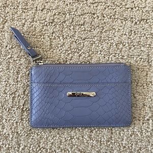 Gigi New York | Card Case - Embossed Purple Python Leather